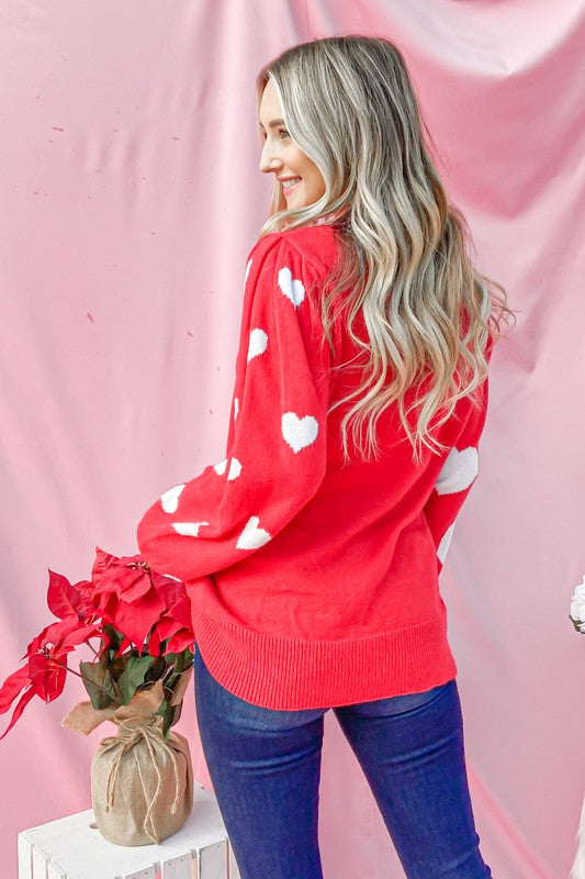 Heart on Your Sleeve Pullover Sweater