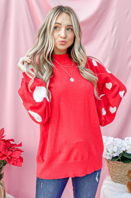 Heart on Your Sleeve Pullover Sweater