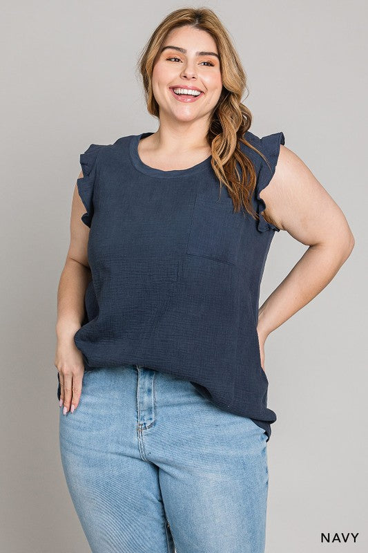 Forget the World  Ruffle Sleeve Top