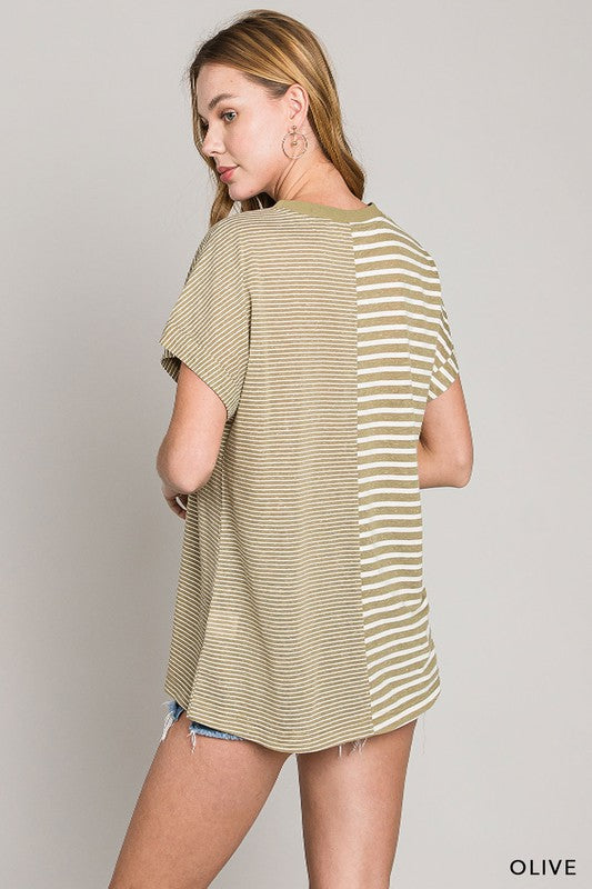 Listen To Your Heart Striped Tee