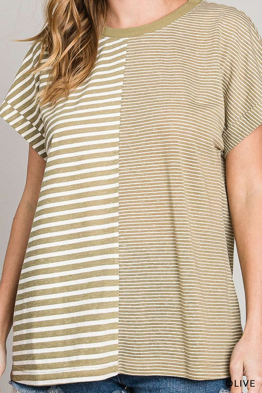 Listen To Your Heart Striped Tee