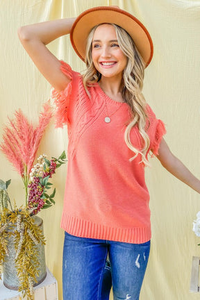 Flying Free Short Sleeve Sweater