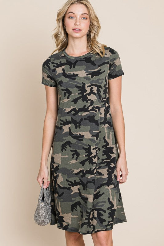 Take A Time Out Dress - Camo