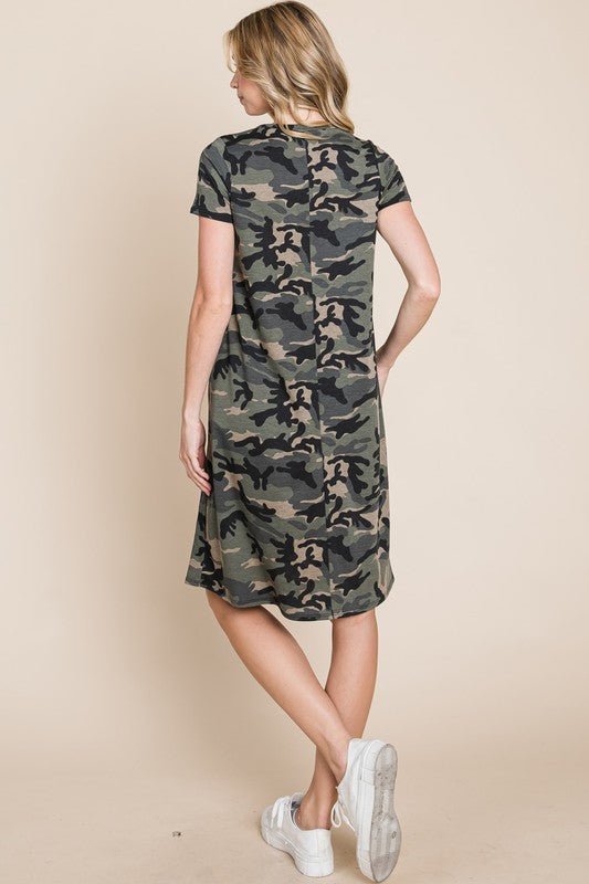 Take A Time Out Dress - Camo