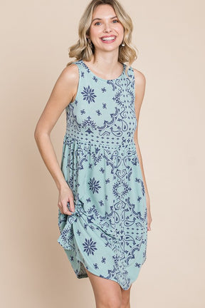 Where You'll Find Me Dress - Mint Paisley