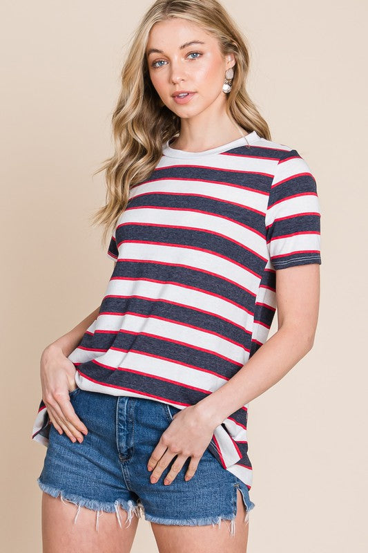 Stay In Line Striped Tee