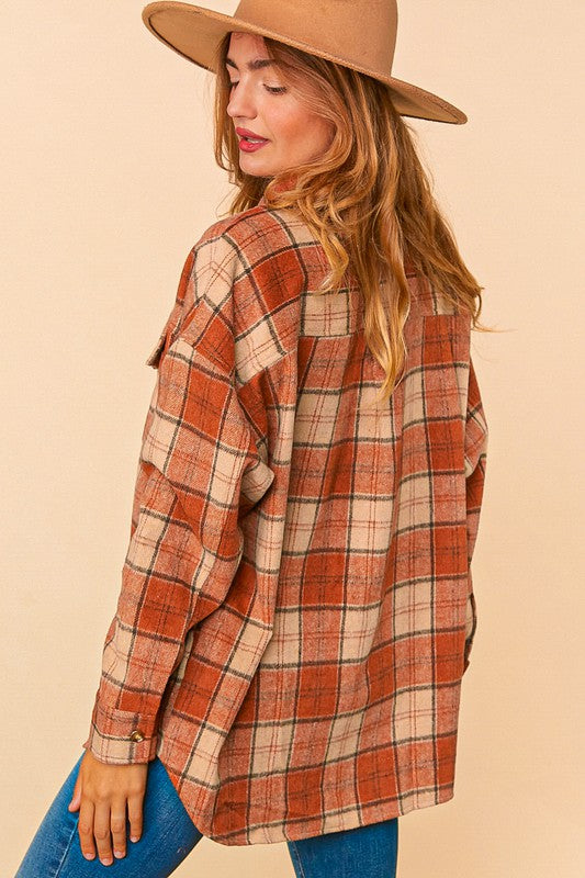 No Broken Dreams Plaid Shacket