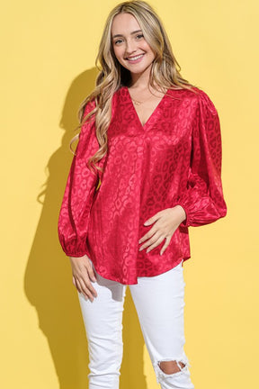 In Your Heart Leopard Blouse