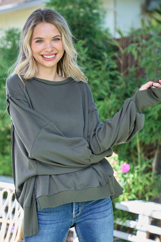What You're Made Of Pullover - Olive