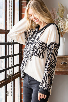 All We Know Zebra Hooded Top