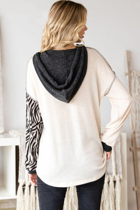 All We Know Zebra Hooded Top