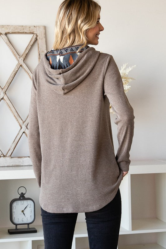 Not So Ordinary Hooded Knit Pullover