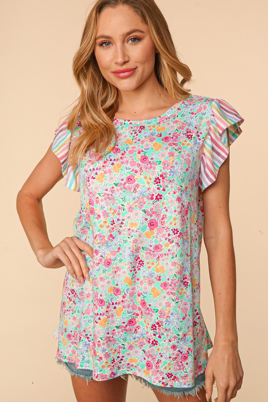 Beautiful Together Frill Sleeve Top