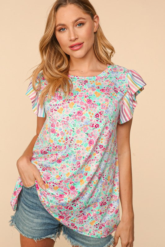 Beautiful Together Frill Sleeve Top