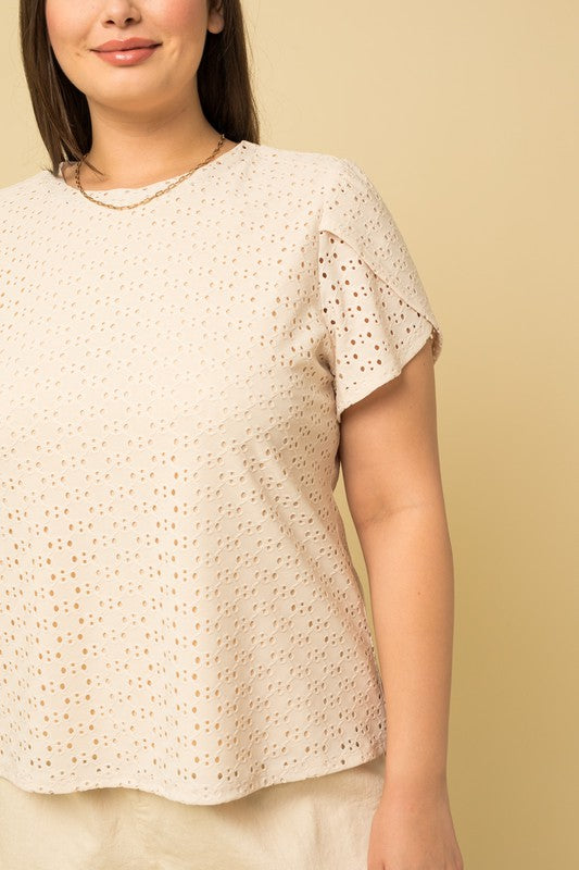 Happy Life Eyelet Top