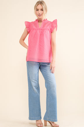 Wish We Could Gingham Blouse
