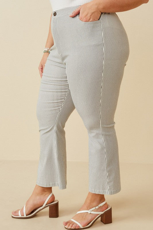 Feels So Right Pinstripe Flare Pants