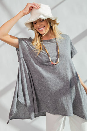 Fully Committed to You Tunic Tee - Mushroom