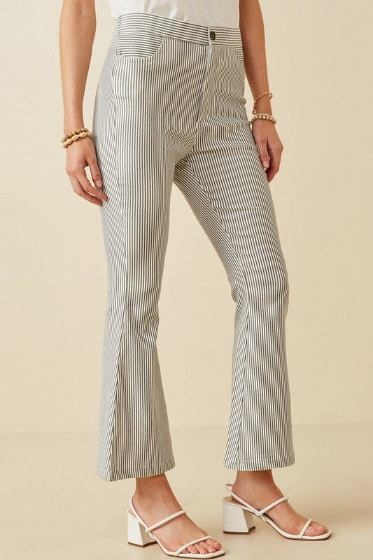 Feels So Right Pinstripe Flare Pants