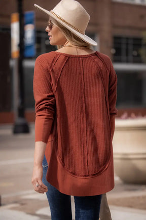 We Fell in Love Thermal Knit Top