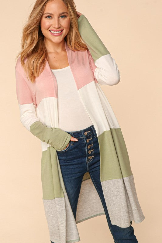 How It Feels Cardigan - Sage/Blush