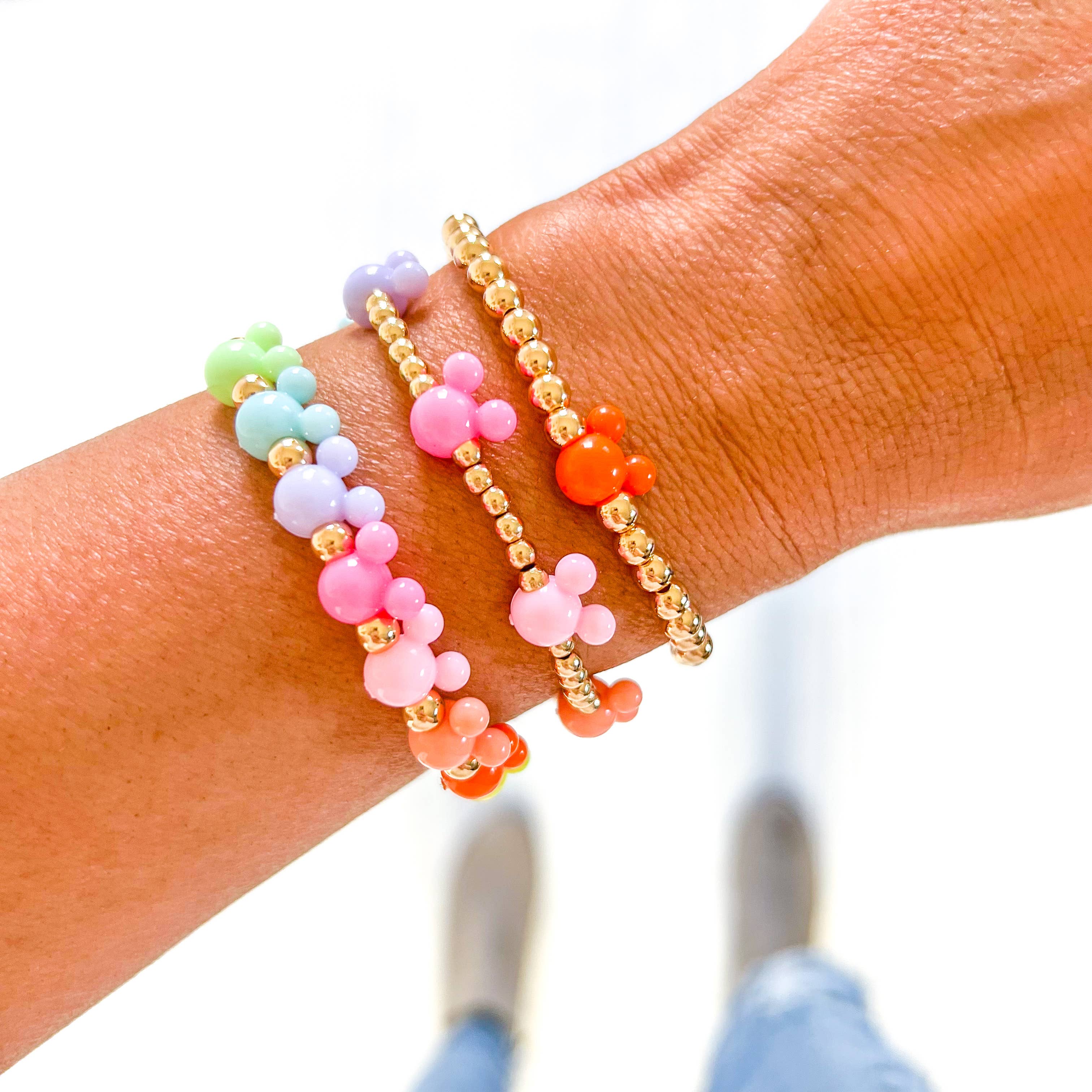 Mickey Mouse Gold Filled Bracelet Set