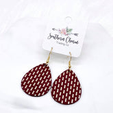 Burgundy Gold Dots Itty Bitty - Golden Floral Collection