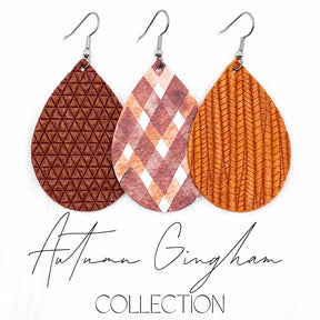 Autumn Orange Bamboo - Autumn Gingham Collection