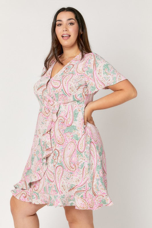 A Piece of Me Paisley Dress - Sage