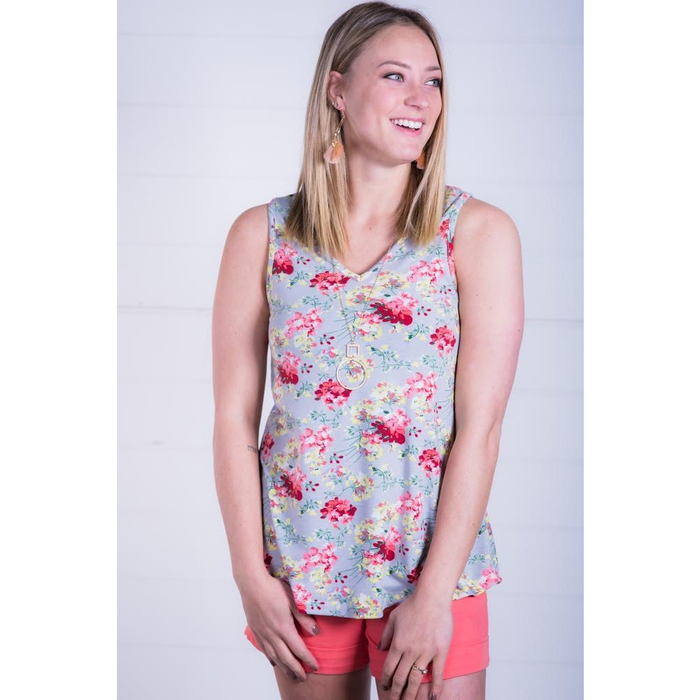 Once Again Floral Tank