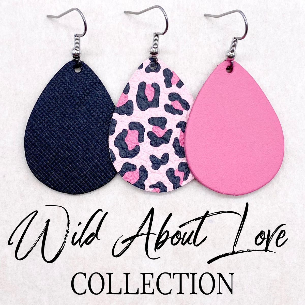 Wild About Love Itty Bitty Earrings - Pink Animal Print