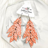 Spring Lilli Belle Earrings- Coral Dots