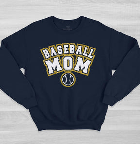 Baseball Mom Varsity Glitter Sweatshirt