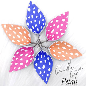 2.5" Spring Doodle Dot Petals - Periwinkle