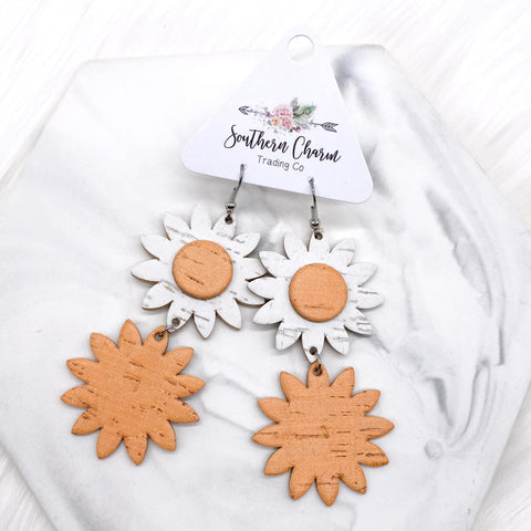 Daisy Dangle Drops - Orange