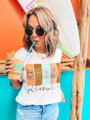Palm Trees and Salty Breeze Graphic Tee