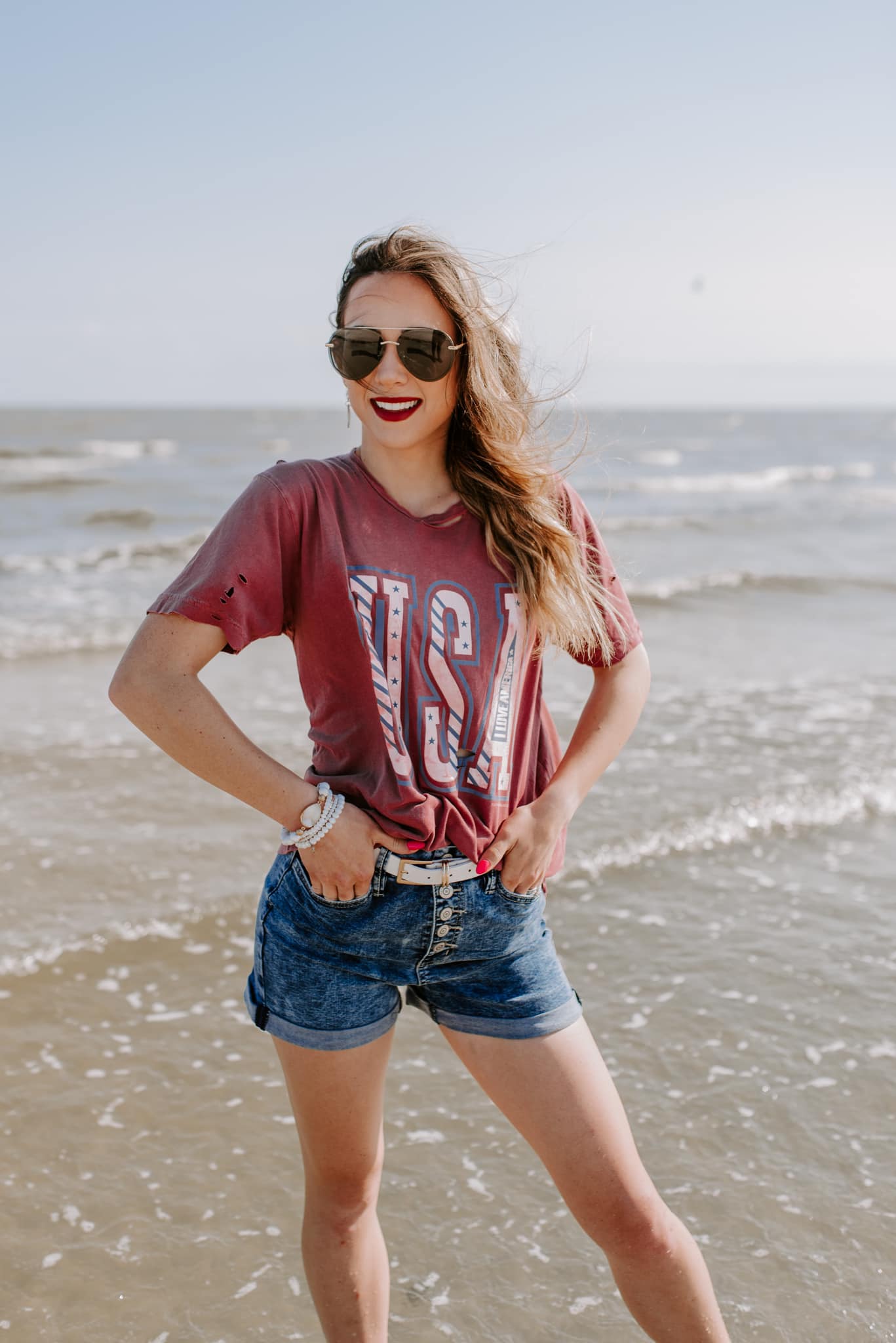 USA Destroyed Graphic Tee