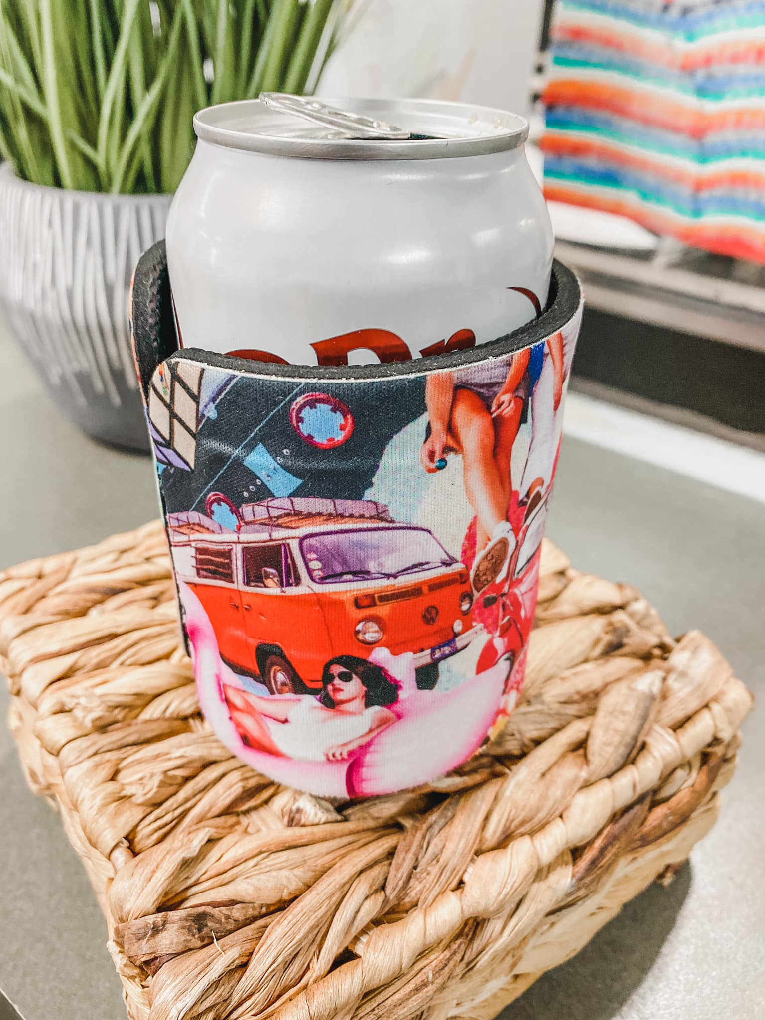 Retro Collage Slap Wrap Koozie