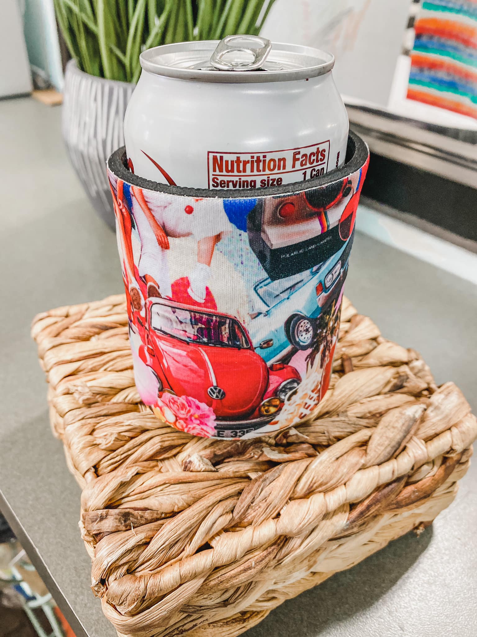 Retro Collage Slap Wrap Koozie
