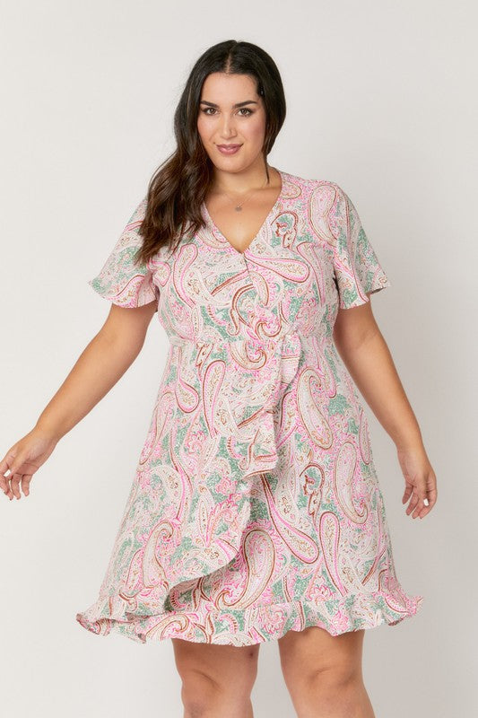 A Piece of Me Paisley Dress - Sage