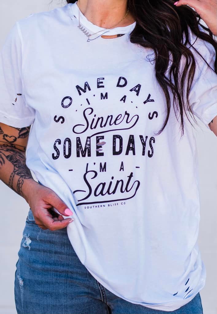 Sinner Saint Destroyed Graphic Tee
