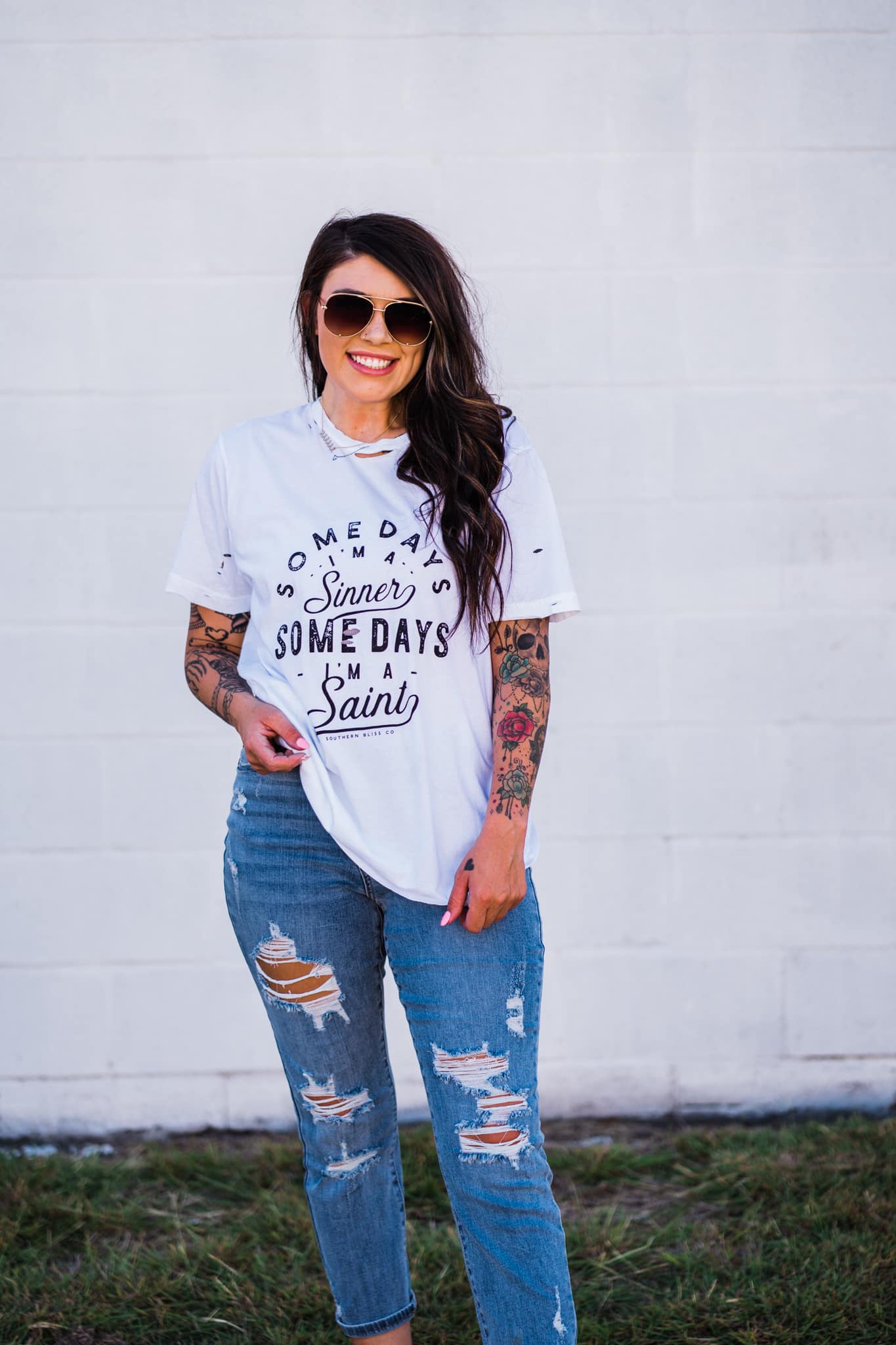 Sinner Saint Destroyed Graphic Tee