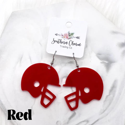 2" Acrylic Spirit Football Helmets - Red