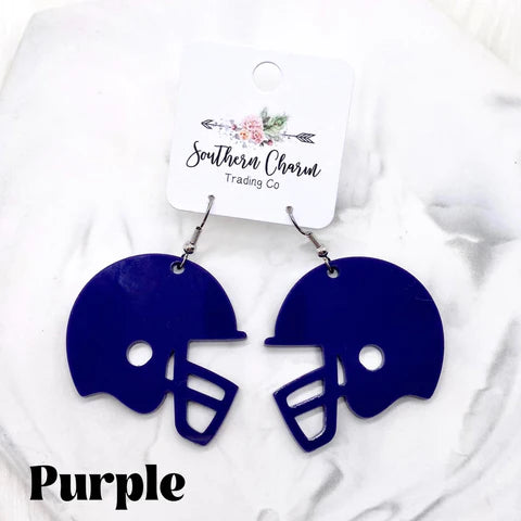 2" Acrylic Spirit Football Helmets - Purple