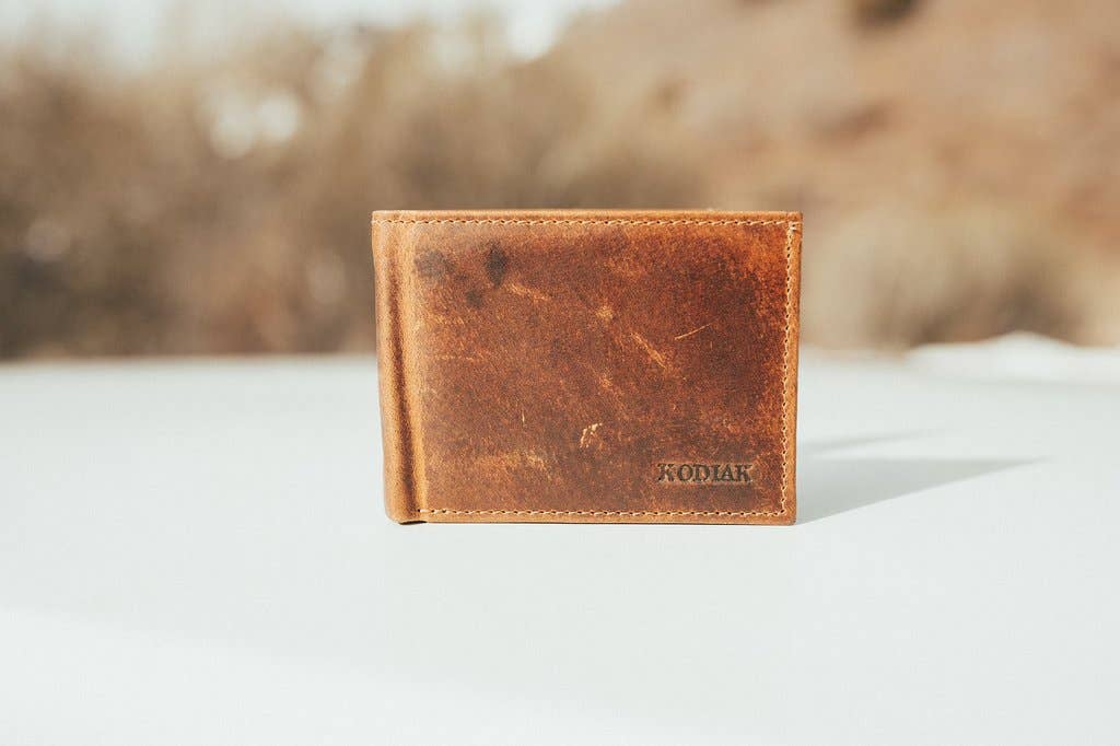 Bifold Leather Wallet - Antique Brown