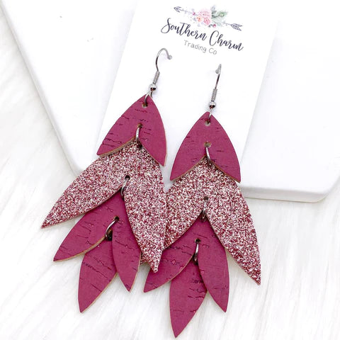 3" Blushing Beauty Lilli Belle Earrings- Blushing Beauty