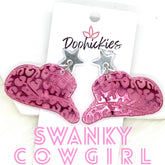 2" Swanky Cowgirl Hat Acrylic Dangle Earrings
