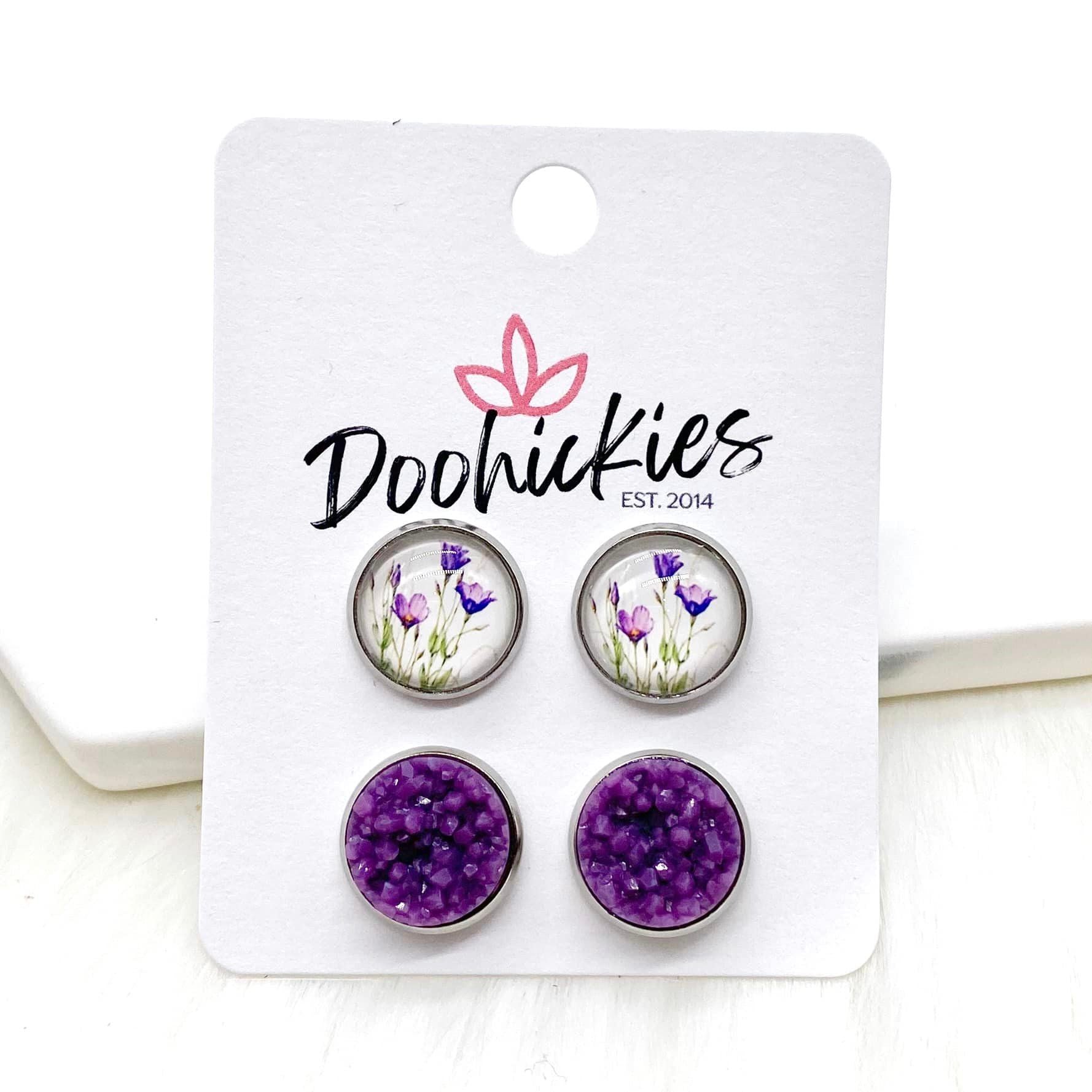 Purple Wildflowers & Purple Crystals Duos