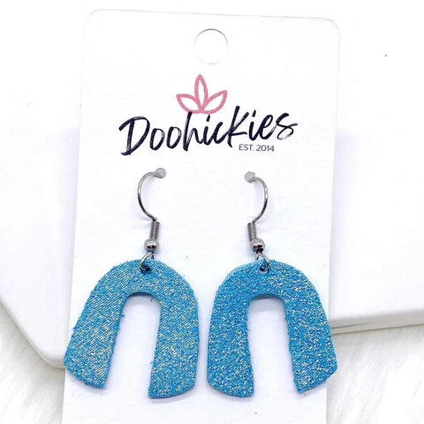 1.5" Lil' Aurora Shimmer Rainbow Earrings - Blue