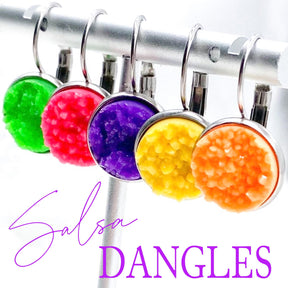 Salsa Round Dangles - Orange Crystals